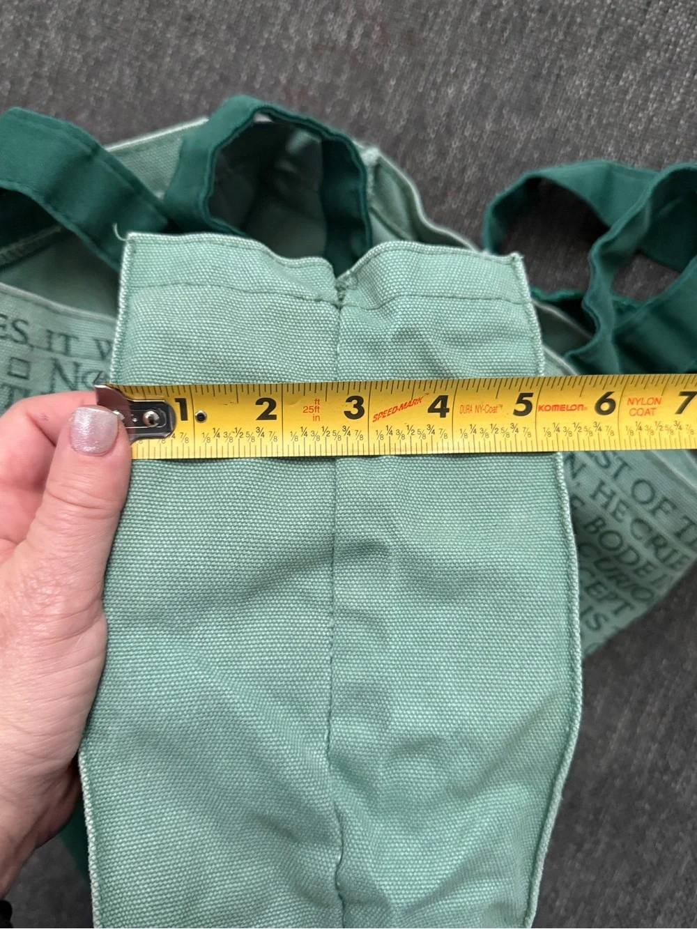 Barnes & Noble Two-Tone Green Canvas Tote retro embroidered classic